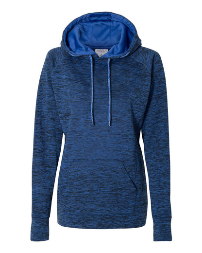 J. America Women’s Cosmic Fleece Hooded Sweatshirt 8616 #color_Royal Fleck/ Royal