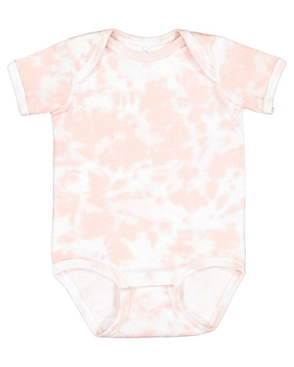 Rabbit Skins Infant Fine Jersey Bodysuit - Extended Colors 4424EX #color_Rose Tie Dye