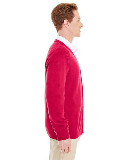Harriton Men's Pilbloc™ V-Neck Button Cardigan Sweater M425 #colormdl_Red