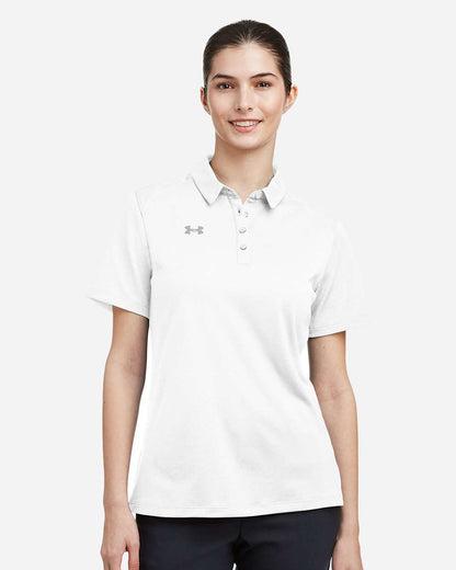 Under Armour Women's Tech™ Polo 1370431 #colormdl_White/ Mod Grey
