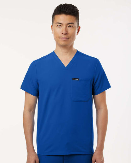 Jaanuu Men's Holmes Everyday 1-Pocket Scrub V-Neck Top M10001 #colormdl_Royal Blue