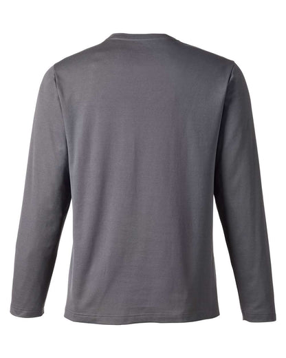 Harriton Unisex Charge Snag and Soil Protect Long Sleeve T-Shirt M118L #color_Dark Charcoal