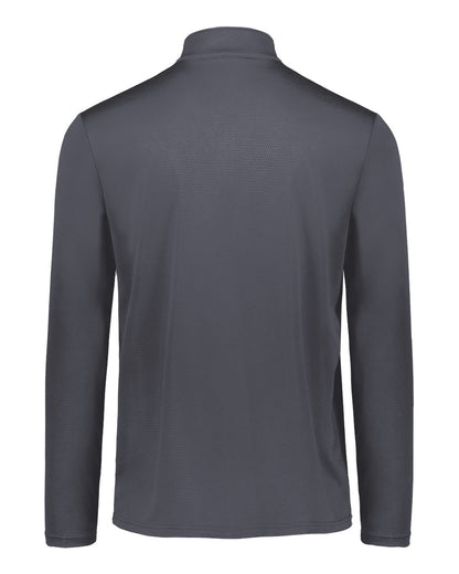 Holloway Men's Dry-Excel™ Prism Bold Quarter-Zip Pullover 222591 #color_Carbon/ White