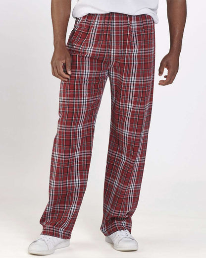 Boxercraft Harley Flannel Pants BM6624 #colormdl_Garnet/ Black Plaid