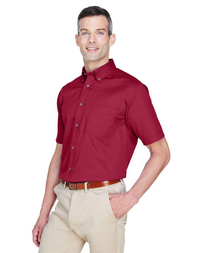 Harriton Men's Easy Blend™ Twill Dress Shirt with Stain-Release M500S #colormdl_Wine