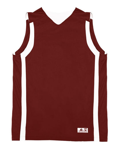 Alleson Athletic Youth B-Core B-Slam Reversible Tank Top 2551 #color_Cardinal/ White