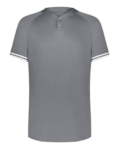 Augusta Sportswear Youth Cutter Henley Jersey 6906 #color_Graphite/ White