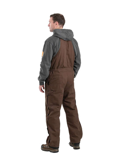 Berne Apparel Men's Heartland Insulated Washed Duck Bib Overall B377 #colormdl_Bark
