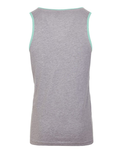 Next Level Cotton Muscle Tank 3633 #color_Heather Grey/ Cancun