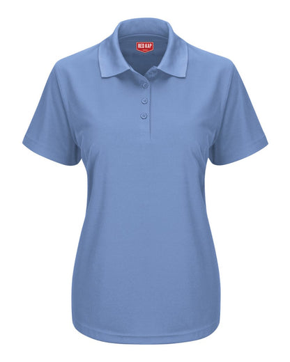 Red Kap Women's Performance Knit Pocketless Core Polo SK97 #color_Medium Blue