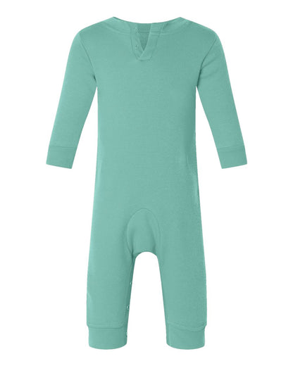 Rabbit Skins Infant Fleece One-Piece 4447 #color_Saltwater