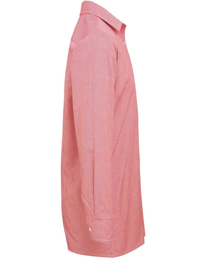 Artisan Collection by Reprime Men's Microcheck Gingham Cotton Shirt RP220 #color_Red/ White