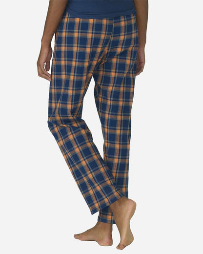 Boxercraft Women's Haley Flannel Pants BW6620 #colormdl_Heritage Navy/ Orange/ Grey Plaid