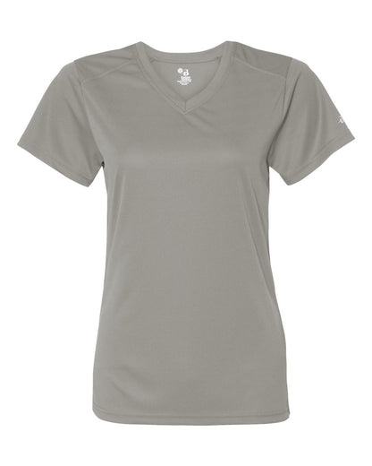 Badger Women’s B-Core V-Neck T-Shirt 4162 #color_Silver