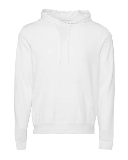 BELLA + CANVAS Unisex Sponge Fleece Hoodie Sweatshirt 3719 #color_DTG White