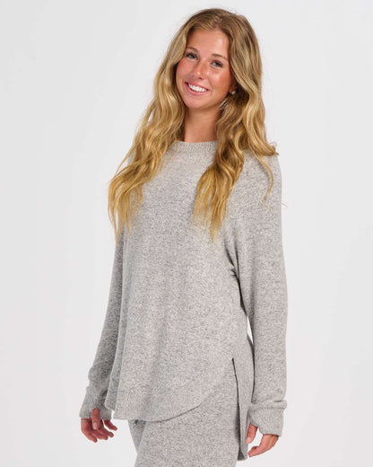Boxercraft Women's Cuddle Oversize Pullover Sweater BW1102 #colormdl_Oxford Heather