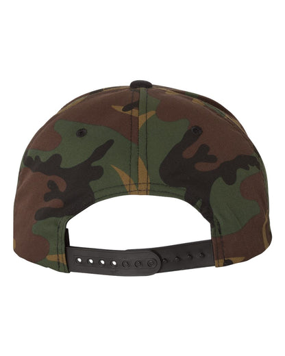 YP Classics Premium Flat Bill Snapback Cap 6089M #color_Camo/ Black