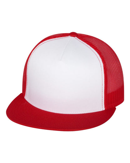 YP Classics Five-Panel Classic Trucker Cap 6006 #color_Red/ White/ Red