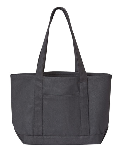 Liberty Bags Windward Large Cotton Canvas Classic Resort Tote 8871 #color_Black/ Black