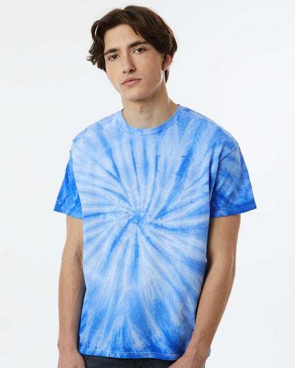 Dyenomite Cyclone Pinwheel Tie-Dyed T-Shirt 200CY #colormdl_Royal
