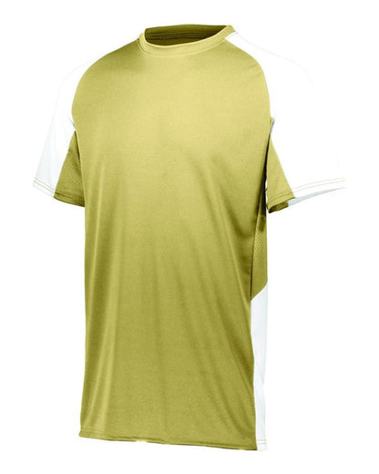 Augusta Sportswear Youth Cutter Jersey 1518 #color_Vegas Gold/ White