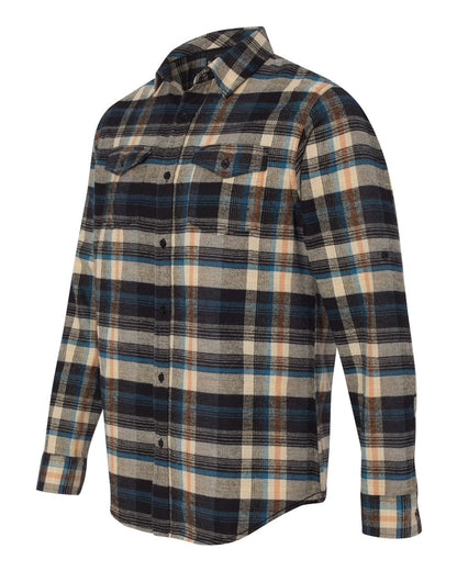 Burnside Men's Yarn-Dyed Flannel Shirt 8210 #color_Dark Khaki