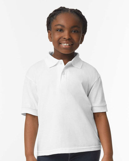 Gildan Youth DryBlend® Jersey Polo 8800B #colormdl_White