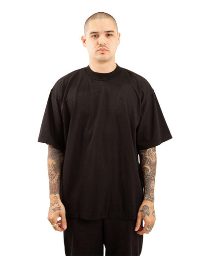Shaka Wear Men's Garment-Dyed Reverse T-Shirt SHGRS #colormdl_Black