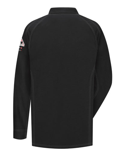 Bulwark Long Sleeve Polo QT12 #color_Black