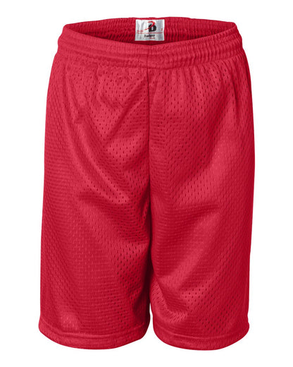 Badger Youth Pro Mesh 6" Shorts 2207 #color_Red