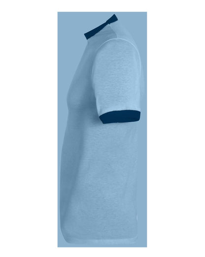 Augusta Sportswear 50/50 Ringer T-Shirt 710 #color_Light Blue/ Navy