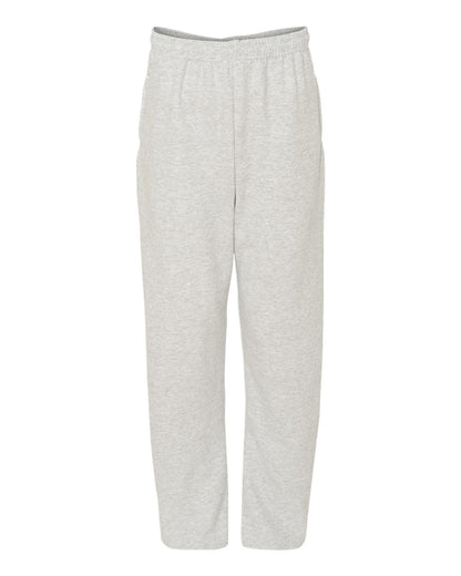 JERZEES Unisex NuBlend® Open-Bottom Sweatpants with Pockets 974MPR #color_Ash