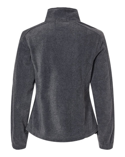 Burnside Women's Polar Fleece Full-Zip Jacket 5062 #color_Heather Charcoal