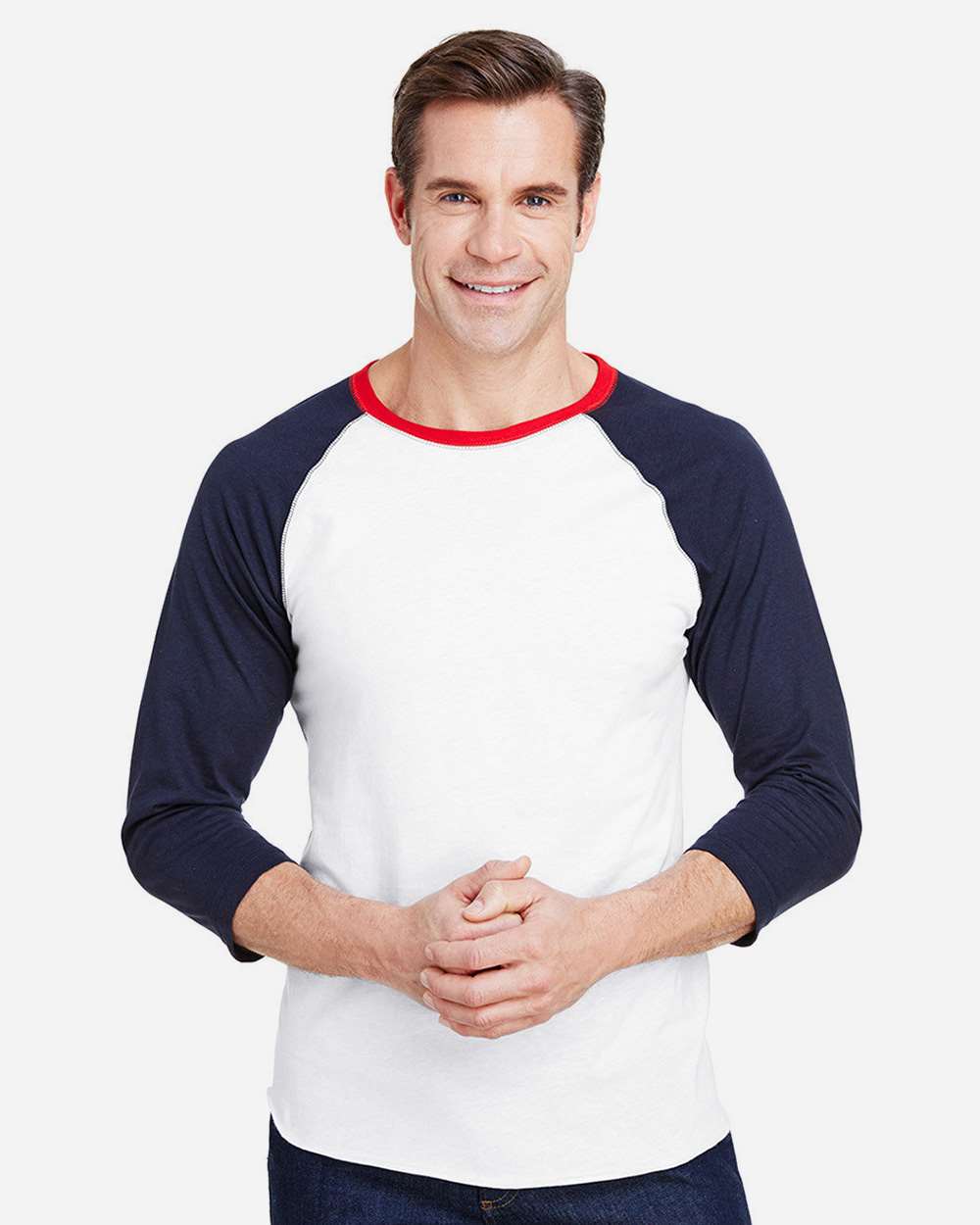 #colormdl_White/ Navy/ Red