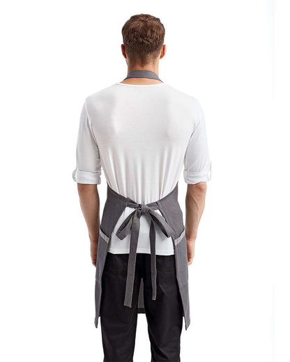 Artisan Collection by Reprime Regenerate Recycled Bib Apron RP122 #colormdl_Grey Denim
