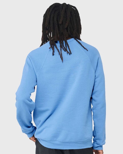 BELLA + CANVAS Sponge Fleece Raglan Crewneck Sweatshirt 3901 #colormdl_Carolina Blue