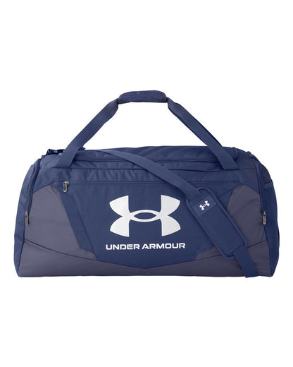 Under Armour Undeniable 5.0 LG Duffel Bag 1369224 #color_Midnight Navy/ Metallic Silver