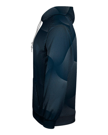 Badger Men's Warp Hooded Sweatshirt 1413 #color_Navy