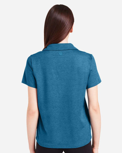 Glyder Women's Fairway Marbled Jersey Polo PDP7058 #colormdl_Moroccan Blue