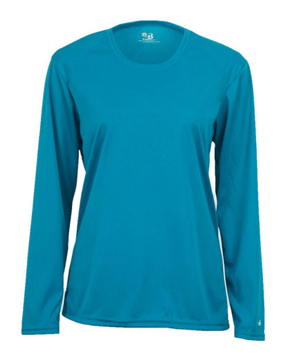 Badger Women's B-Core Long Sleeve T-Shirt 4164 #color_Electric Blue