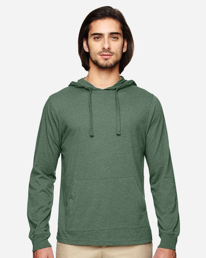 econscious Unisex Eco Jersey Pullover Hooded Long Sleeve T-Shirt EC1085 #colormdl_Asparagus