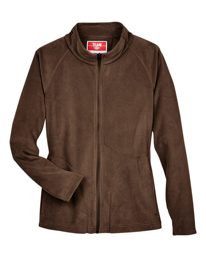 Team 365 Women's Campus Microfleece Jacket TT90W #color_Sport Dark Brown