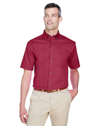 Harriton Men's Easy Blend™ Twill Dress Shirt with Stain-Release M500S #colormdl_Wine