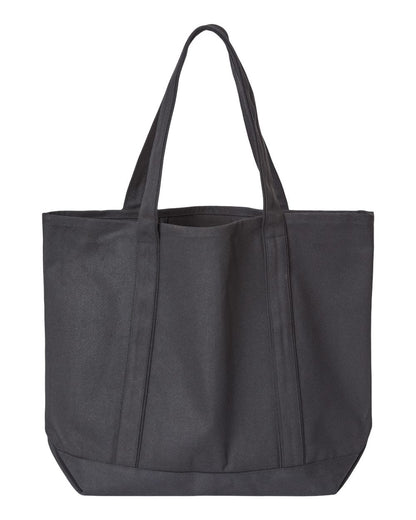 Liberty Bags Carmel Classic XL Cotton Canvas Resort Tote 8872 #color_Black/ Black