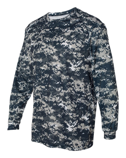 Badger Digital Camo Long Sleeve T-Shirt 4184 #color_Navy Digital