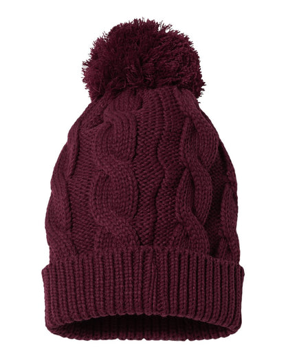 Richardson Chunk Twist Cuffed Beanie 141R #color_Burgundy