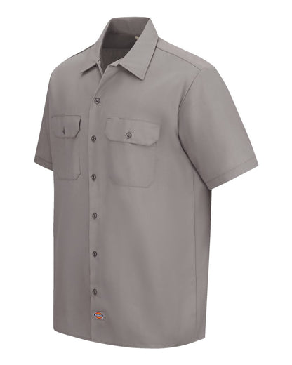 Dickies Short Sleeve Work Shirt - Tall Sizes 2574T #color_Silver Grey