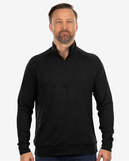 Burnside Men's Dawn to Dusk Quarter-Zip Pullover 8167 #colormdl_Heather Black