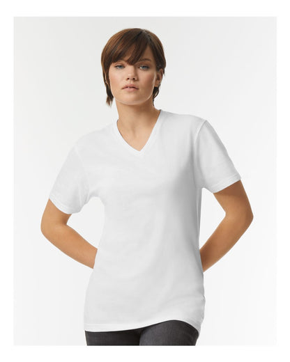 American Apparel CVC V-Neck Tee 2006CVC #colormdl_White