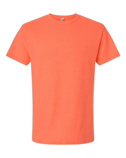 M&O Men's Gold Soft Touch T-Shirt 4800 #color_Heather Coral